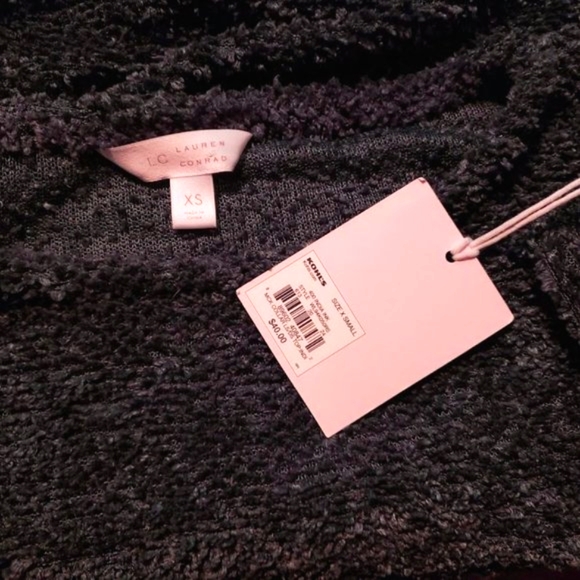 NWT Lauren Conrad sz XS India Ink fuzzy sweater - Picture 3 of 3